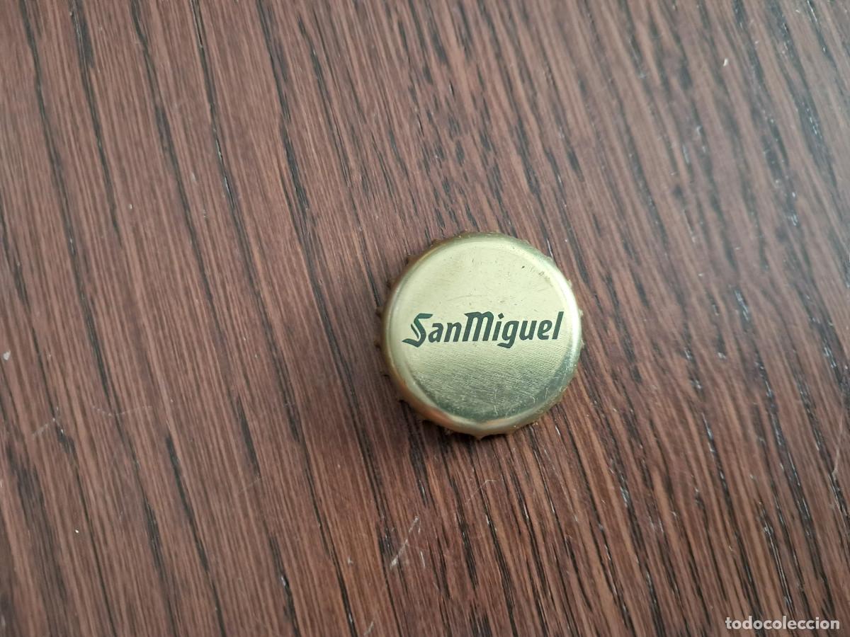 Coleccionismo de cervezas: chapa tap&oacute;n corona de cerveza, San Miguel