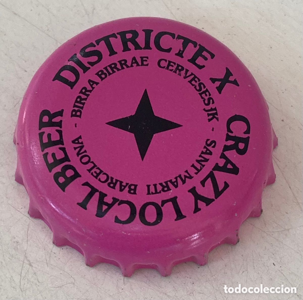 Coleccionismo de cervezas: TAP&Oacute;N CORONA CHAPA CERVEZA BIRRA CERVESA ARTESANA DISTRICTE X (4). BARCELONA.--LOTE N. 407--CARMANJO