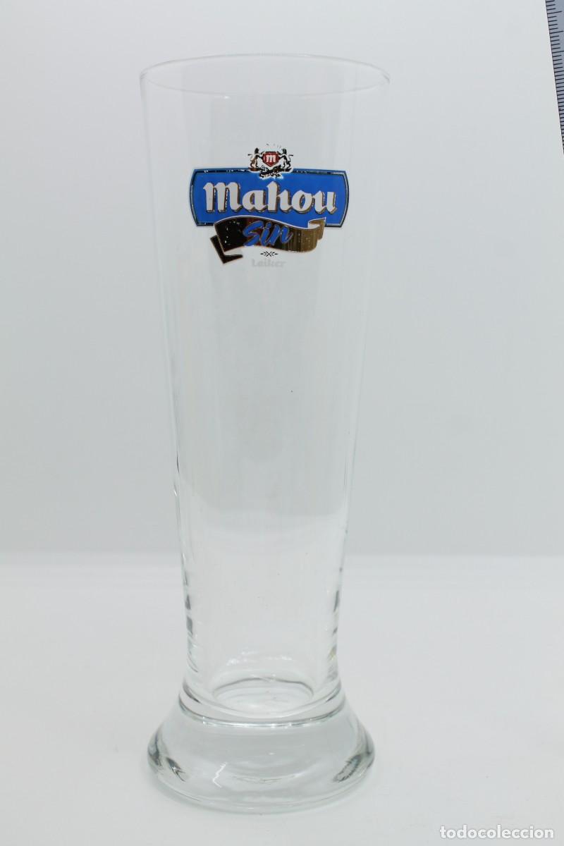 Coleccionismo de cervezas: vaso cerveza MAHOU SIN LAIKER M10 biere beer birra cerveja Espa&ntilde;a Spain
