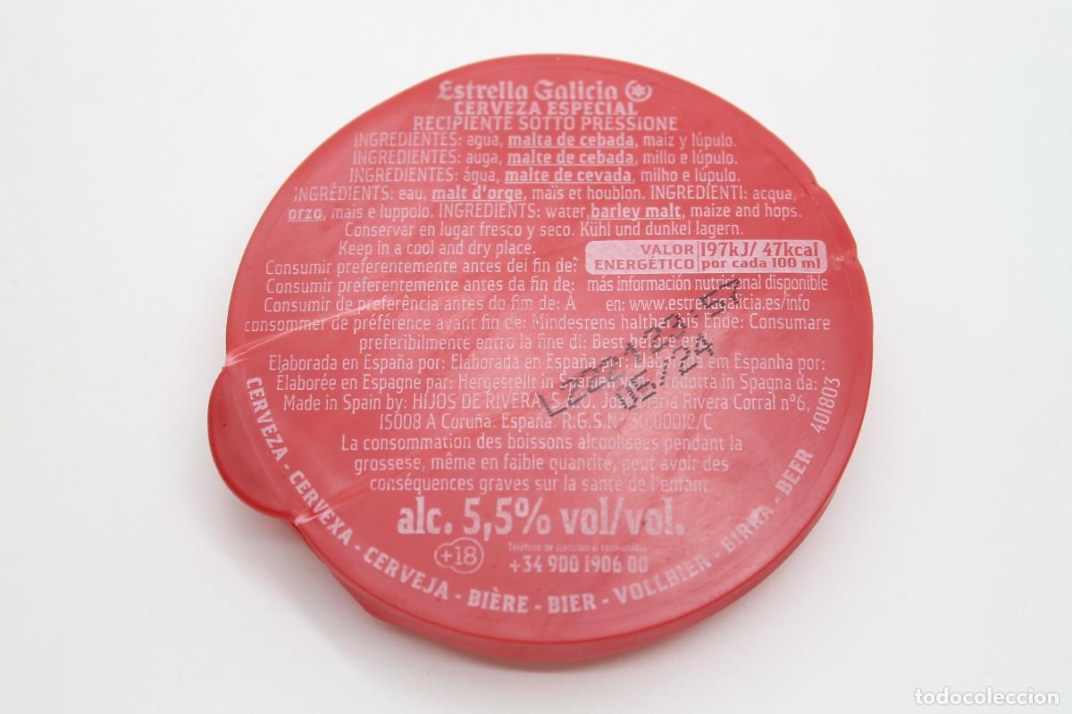 Coleccionismo de cervezas: tap&oacute;n barril cerveza ESTRELLA GALICIA Espa&ntilde;a beer bottle caps birra