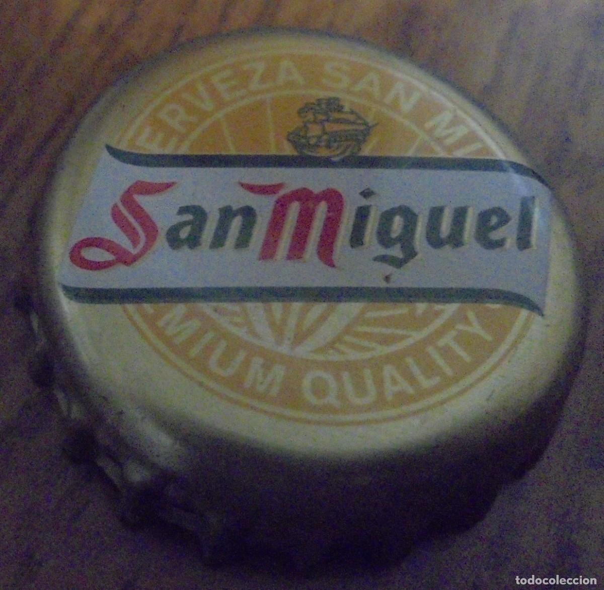Coleccionismo de cervezas: CHAPA CERVEZA SAN MIGUEL R-1904 -SPAIN- TAPPI FACTORY SIGN -U-