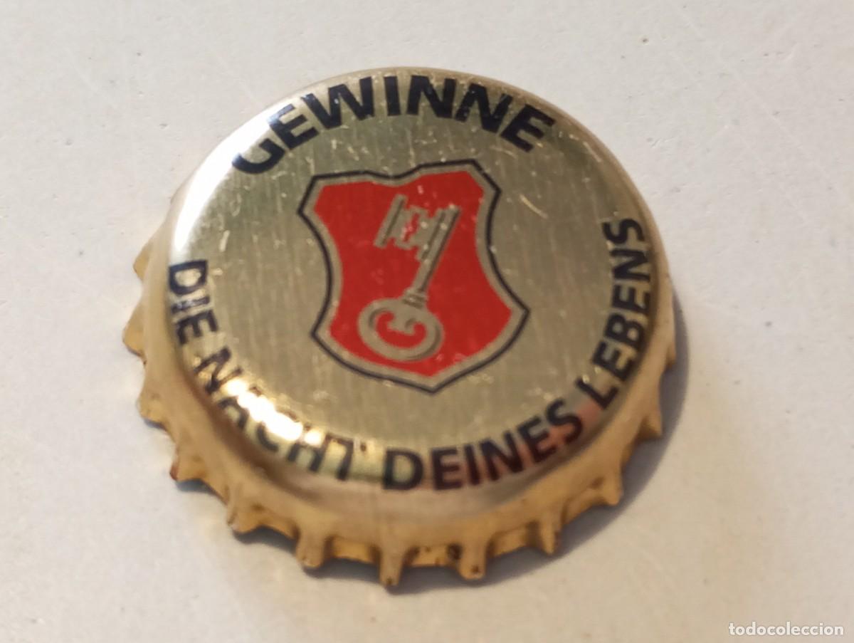 Collectable Beer: Chapa tap&oacute;n corona de la cerveza alemana BECK'S GEWINNE DIE NACHT DEINES LEBENS (tono dorado)