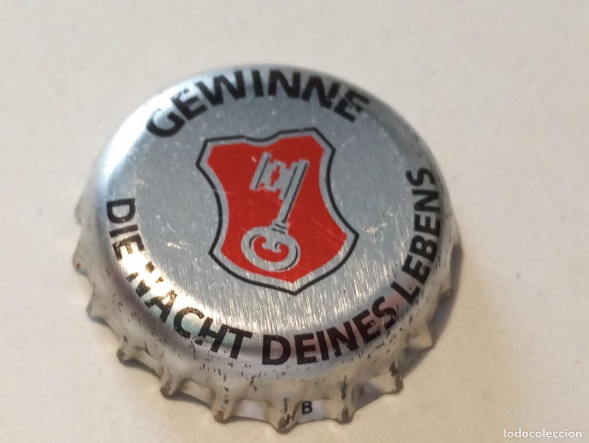 Collectable Beer: Chapa tap&oacute;n corona de la cerveza alemana BECK'S GEWINNE DIE NACHT DEINES LEBENS (tono plateado)