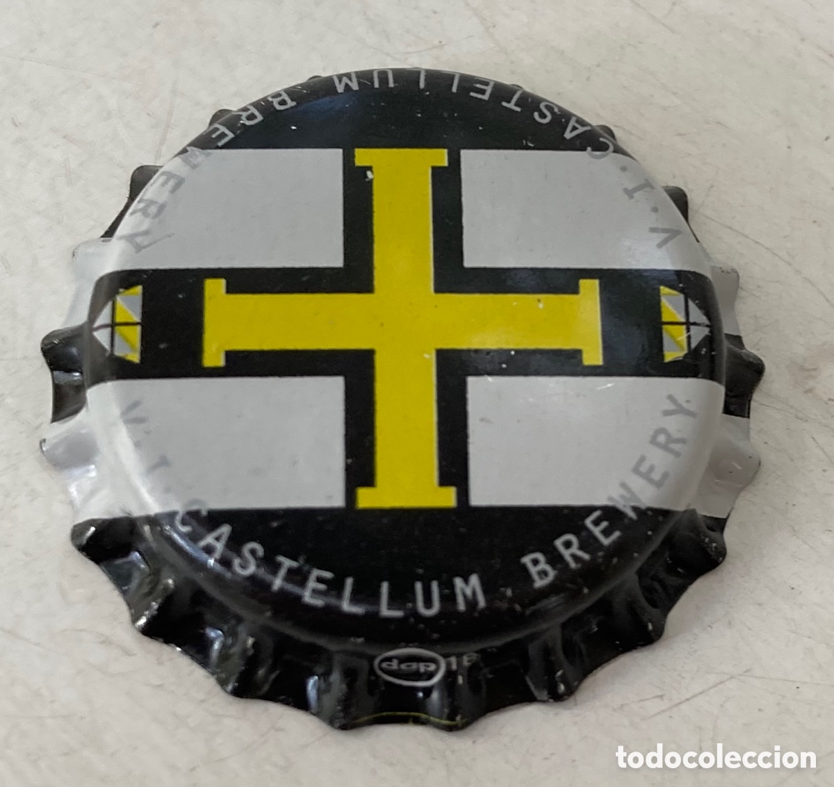 Coleccionismo de cervezas: TAP&Oacute;N CORONA BOTTLE CAP CHAPA CERVEZA CASTELLUM (5).CHIPRE. FAB. CHAPA:DAP.--LOTE N. 1656--CARMANJO