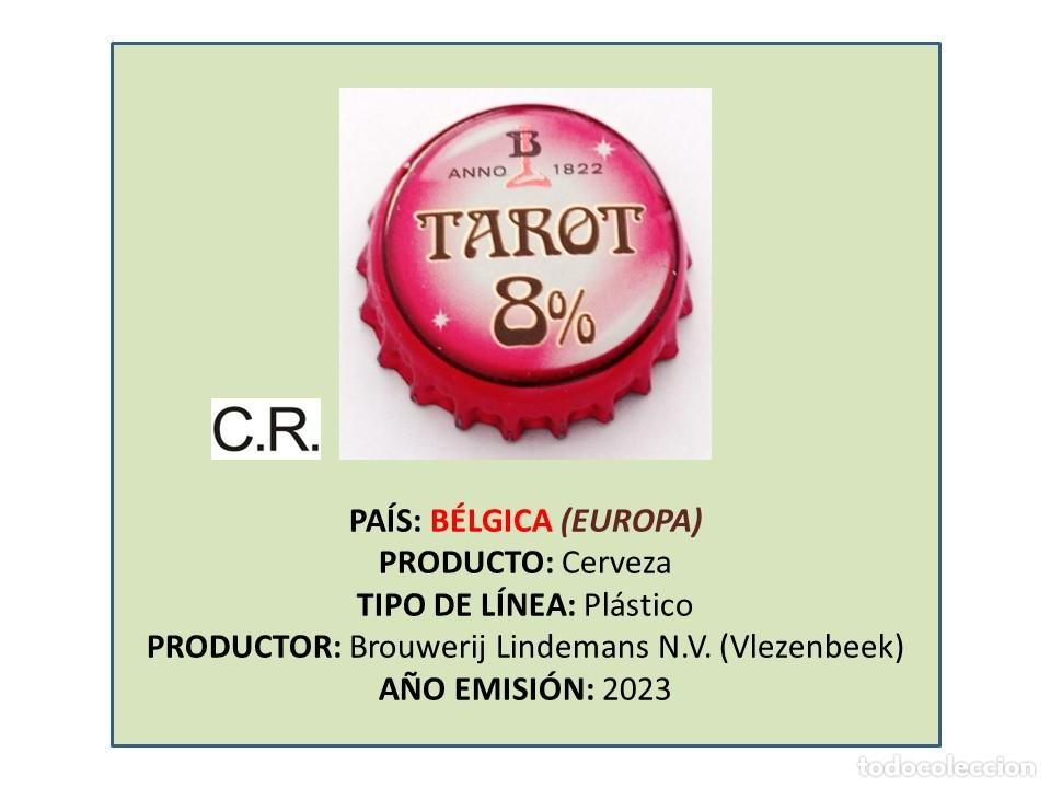Sammeln von Brauereiartikeln: TAPON CORONA CAPSULA CHAPA CERVEZA LINDEMANS TAROT NOIR (B&Eacute;LGICA)
