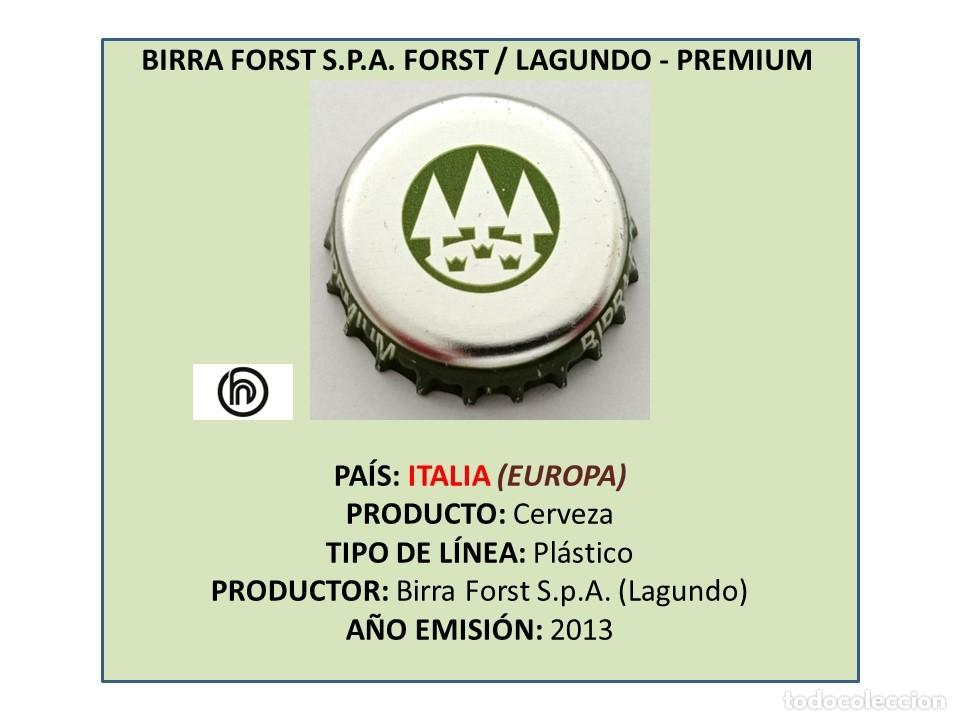 Coleccionismo de cervezas: TAPON CORONA CAPSULA CHAPA CERVEZA FORST (ITALIA)