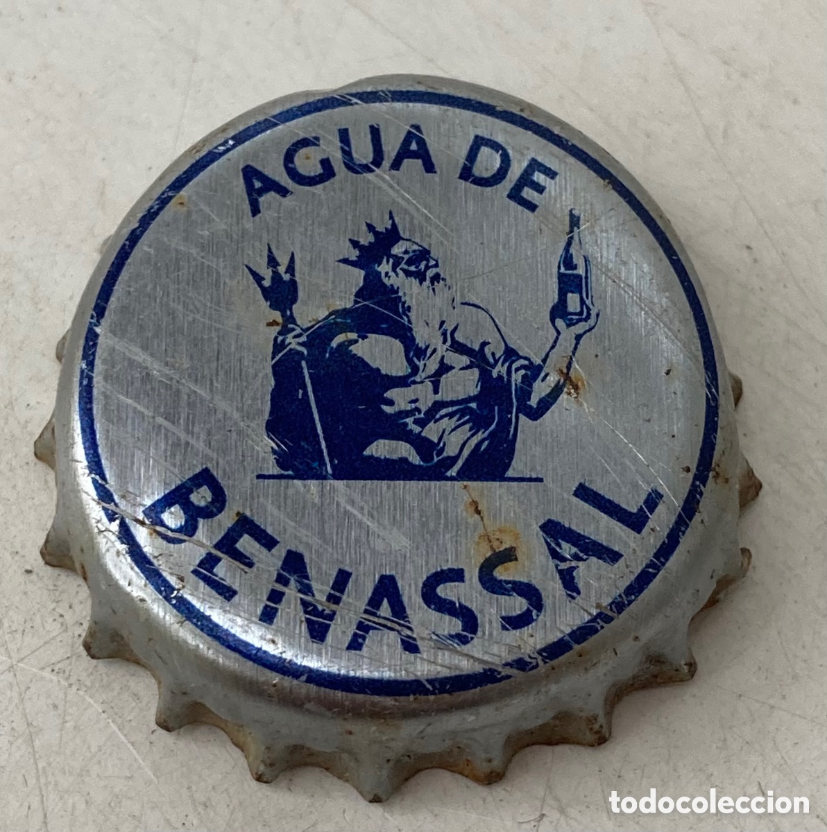 Coleccionismo de cervezas: TAP&Oacute;N CORONA EAU BOTTLE CAP CHAPA WATER AIGUA AGUA DE BENASSAL. CASTELL&Oacute;N.---LOTE N.2833----CARMANJO