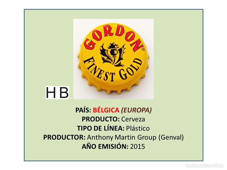 Sammeln von Brauereiartikeln: TAPON CORONA CAPSULA CHAPA CERVEZA GORDON FINEST GOLD (B&Eacute;LGICA)