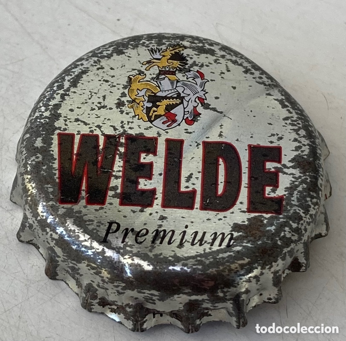 Collectionnisme de bi&egrave;res: ANTIGUA CHAPA BIERE BIER BEER BIRRA CERVEZA WELDE(2).FAB.CHAPA:HB. ALEMANIA.--LOTE N. 3706--CARMANJO