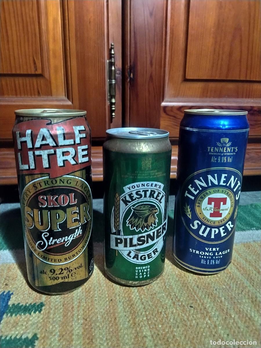 Coleccionismo de cervezas: Cerveza de colecci&oacute;n, lata 440 y 500 ml., a&ntilde;os 1995/1997...lote de 3 . llenas, cerradas..muy raras