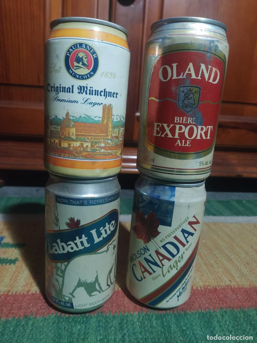 Coleccionismo de cervezas: Cerveza internacional de colecci&oacute;n, lata 355 ml., a&ntilde;os 1995/1997...lote de 4 llenas, cerradas