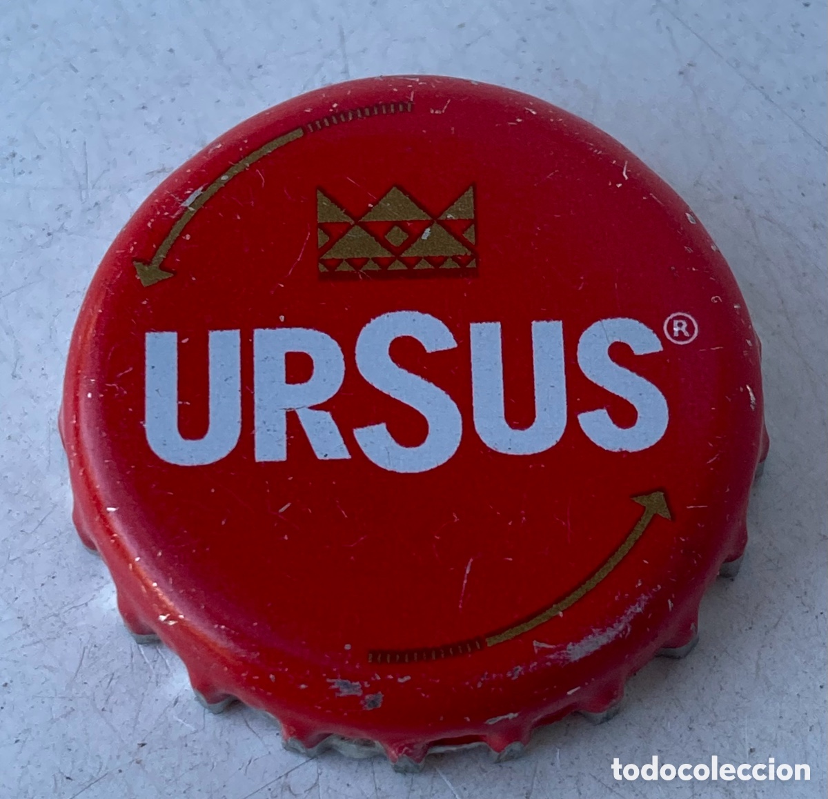Coleccionismo de cervezas: BOTTLE CAP TAP&Oacute;N CORONA BIRRA CHAPA CERVEZA BEER PIVO URSUS (2). RUMANIA.--LOTE N.3613--CARMANJO