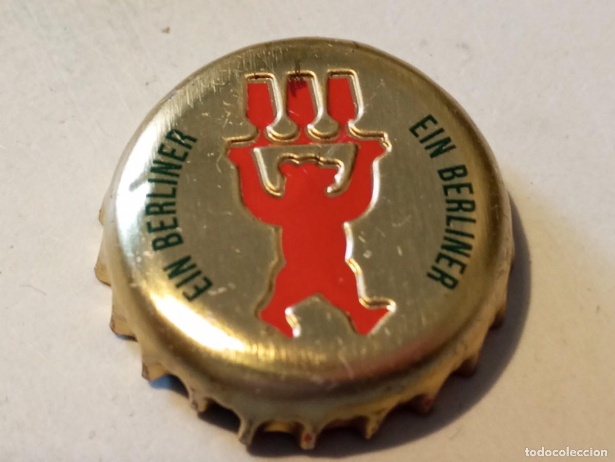 Colecionismo de cervejas: Chapa tap&oacute;n corona de la cerveza alemana BERLINER PILSNER EIN BERLINER