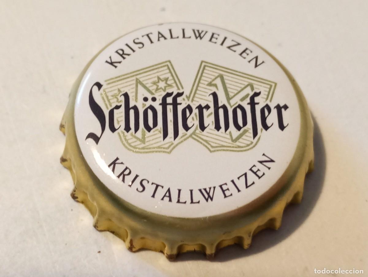 Colecionismo de cervejas: Chapa tap&oacute;n corona de la cerveza alemana SCH&Ouml;FFERHOFER KRISTALLWEIZEN