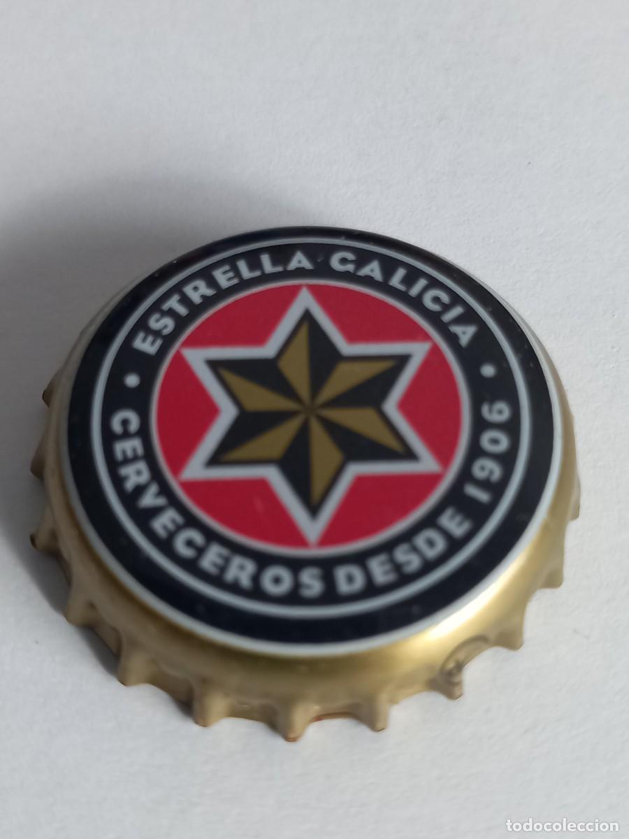 Coleccionismo de cervezas: CHAPA CERVEZA ESTRELLA GALICIA, FACTOR&Iacute;A DAP