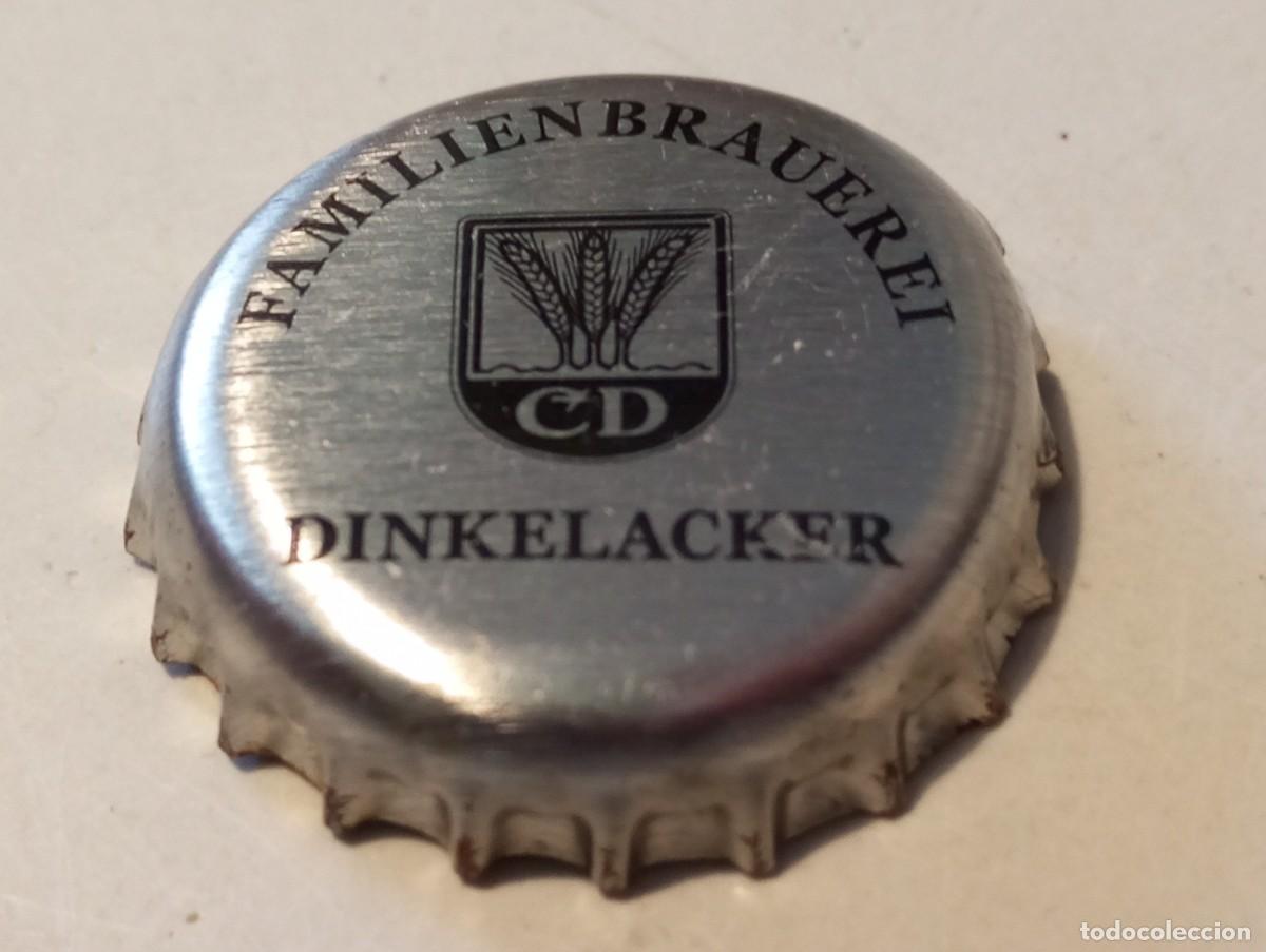 Collectable Beer: Chapa tap&oacute;n corona de la cerveza alemana DINKELACKER FAMILIENBRAUEREI (plateada)