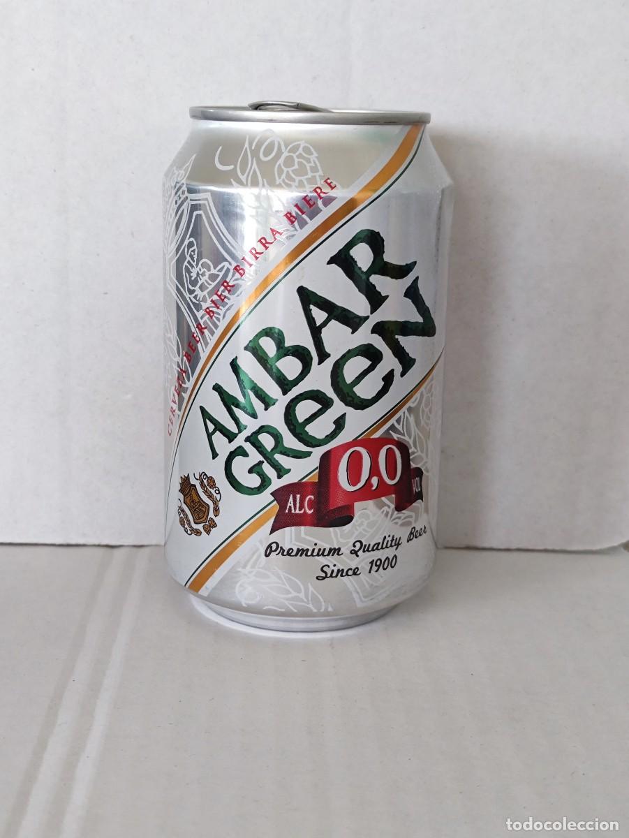 Coleccionismo de cervezas: LATA CERVEZA VACIA 33CL - AMBAR GREEN 0,0% - K0BB11B BASS - CAD. 2009
