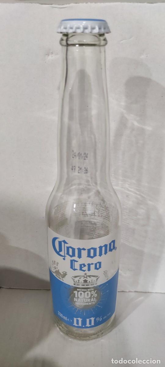Collectionnisme de bi&egrave;res: BOTELLA CERVEZA VACIA CON CHAPA 33CL - CORONA CERO /INBEV-BOT.51372957-CHAPA51372196 -BELGICA