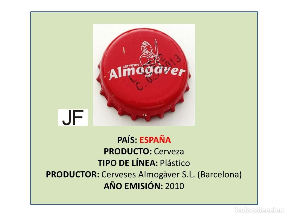 Colecionismo de cervejas: TAPON CORONA CAPSULA CHAPA CERVEZA ALMOG&Agrave;VER (ESPA&Ntilde;A)