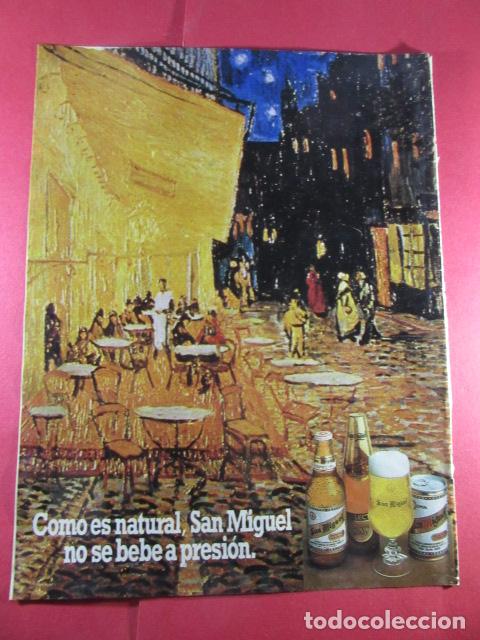 Coleccionismo de cervezas: PUBLICIDAD 1980 - REF: TRI_04_PUB -LEEINT- CERVEZA BEER - SAN MIGUEL