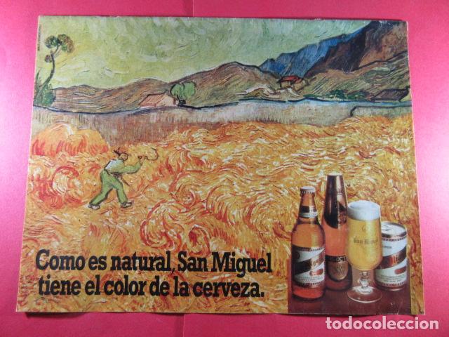 Coleccionismo de cervezas: PUBLICIDAD 1980 - REF: TRI_04_PUB -LEEINT- CERVEZA BEER - SAN MIGUEL