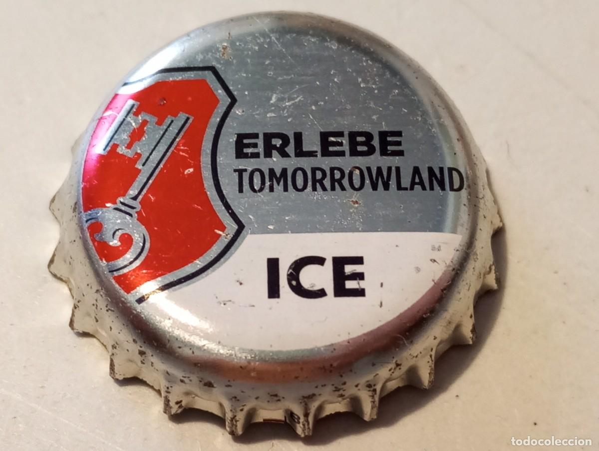 Coleccionismo de cervezas: Chapa tap&oacute;n corona de la cerveza alemana BECK'S ICE ERLEBE TOMORROWLAND