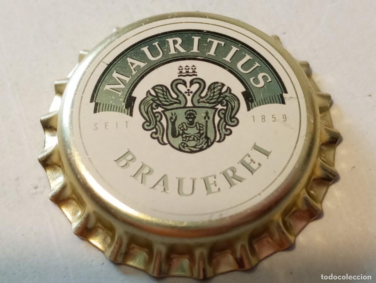 Coleccionismo de cervezas: Chapa tap&oacute;n corona NUEVO de la cerveza alemana MAURITIUS BRAUEREI SEIT 1859