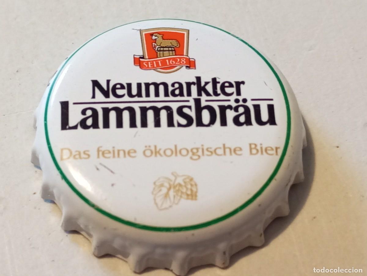 Collezionismo di birre: Chapa tap&oacute;n corona de la cerveza alemana NEUMARKTER LAMMSBR&Auml;U DAS FEINE &Ouml;KOLOGISCHE BIER