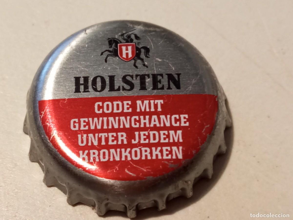 Coleccionismo de cervezas: Chapa tap&oacute;n corona de la cerveza alemana HOLSTEN CODE MIT GEWINNCHANCE UNTER JEDEM KRONKORKEN