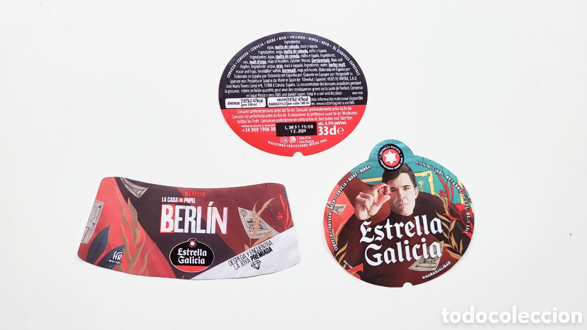 Coleccionismo de cervezas: Etiqueta Estrella Galicia &rdquo;Berlin&rdquo;