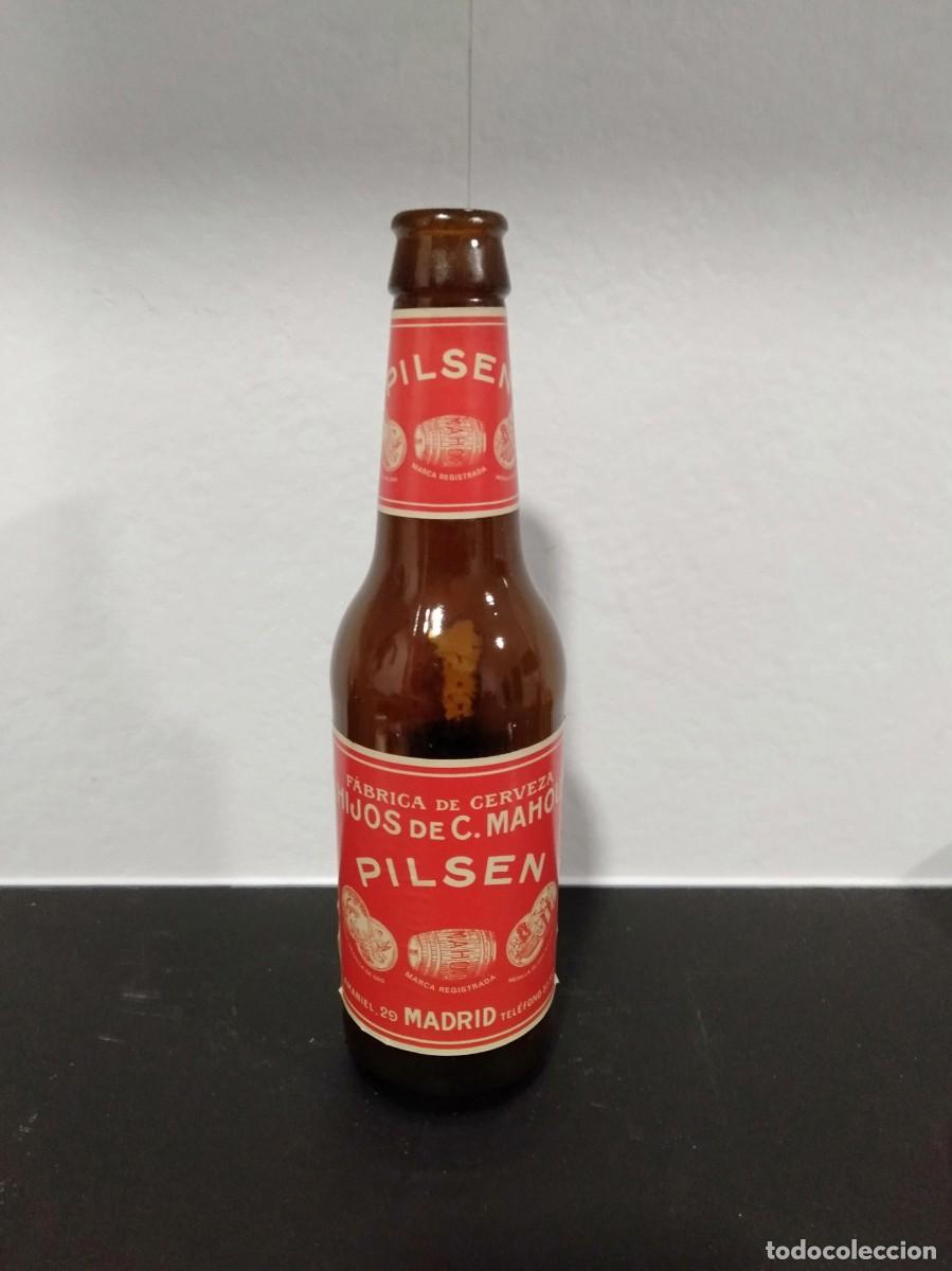 Coleccionismo de cervezas: Botella antigua cerveza Mahou