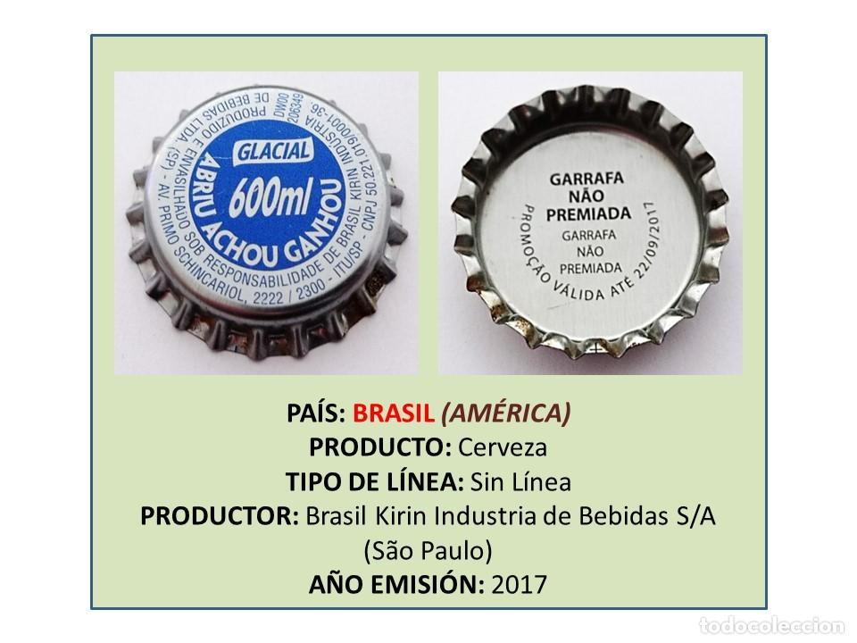 Sammeln von Brauereiartikeln: TAPON CORONA CAPSULA CHAPA CERVEZA KIRIN GLACIAL 600ml (BRASIL)