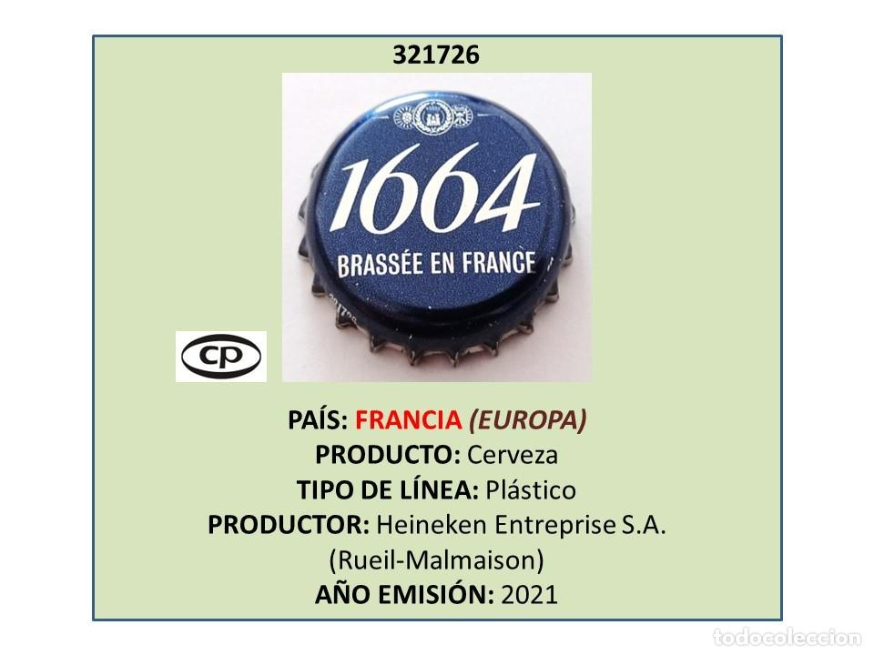 Coleccionismo de cervezas: TAPON CORONA CAPSULA CHAPA CERVEZA KRONENBOURG 1664 (FRANCIA)