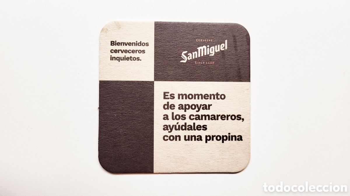 Coleccionismo de cervezas: Posavasos Cerveza San Miguel