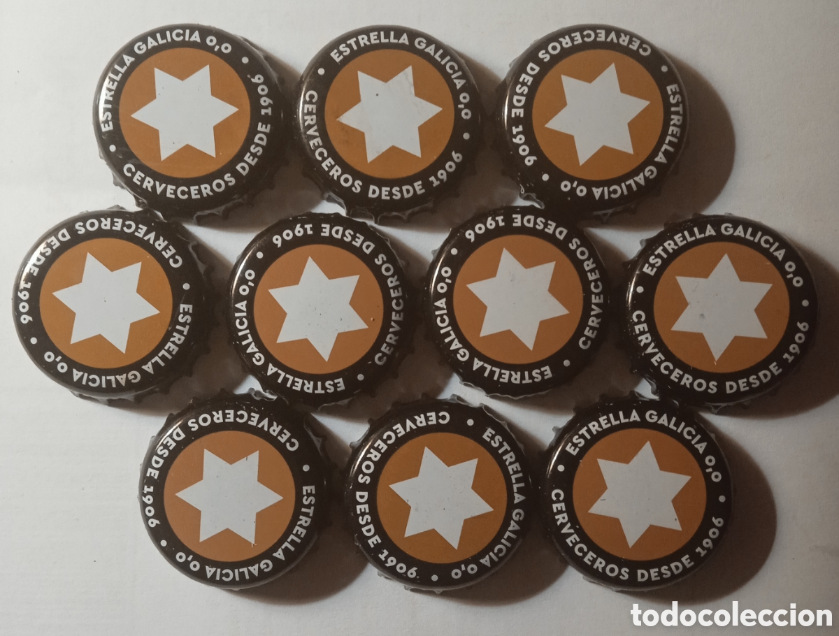 Coleccionismo de cervezas: LOTE CHAPAS ESTRELLA GALICIA 0,0