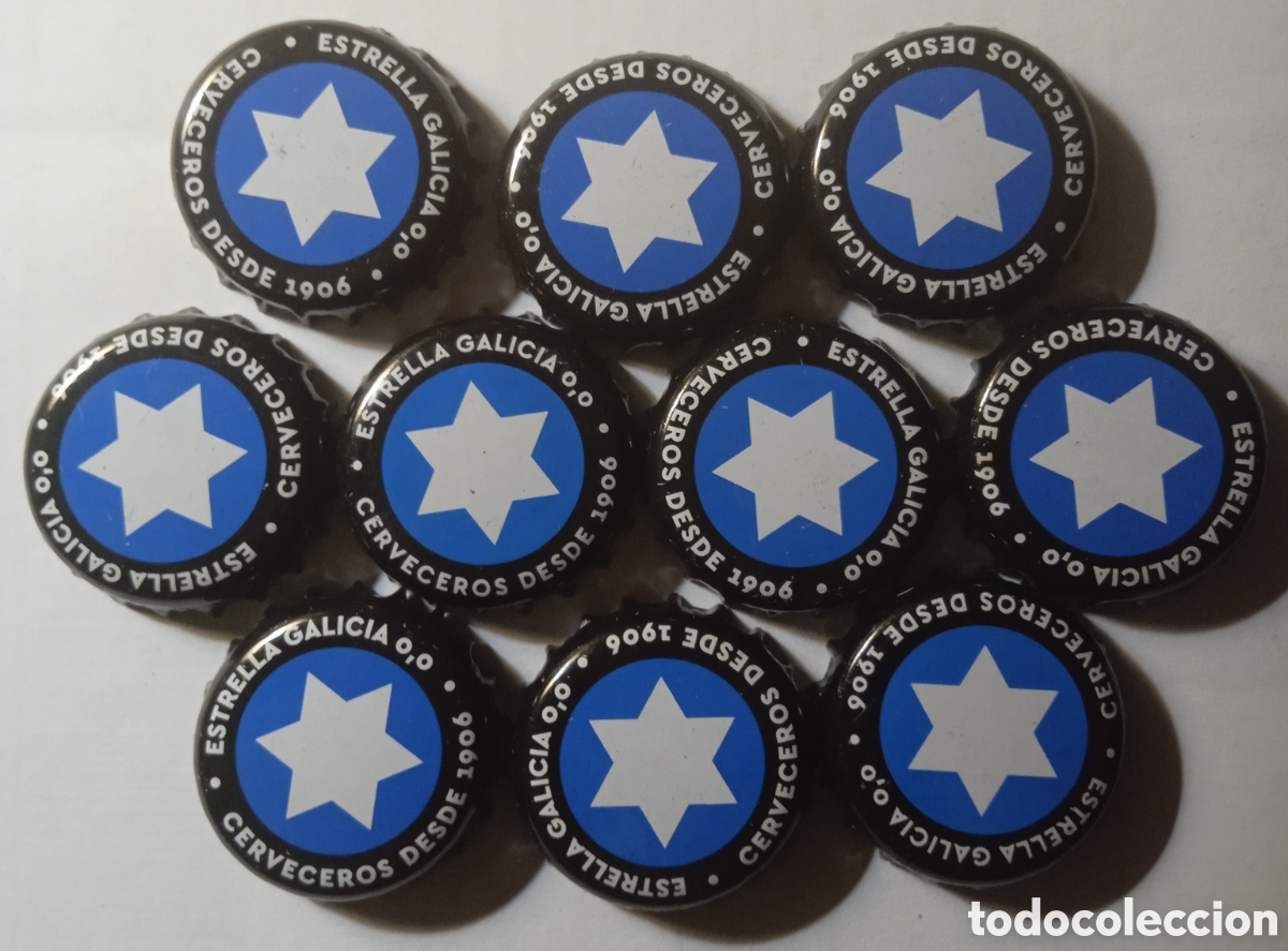Coleccionismo de cervezas: LOTE CHAPAS ESTRELLA GALICIA 0,0