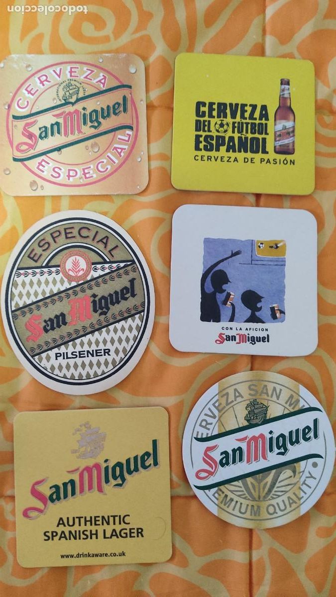 Coleccionismo de cervezas: 6 POSAVASOS CERVEZA SAN MIGUEL