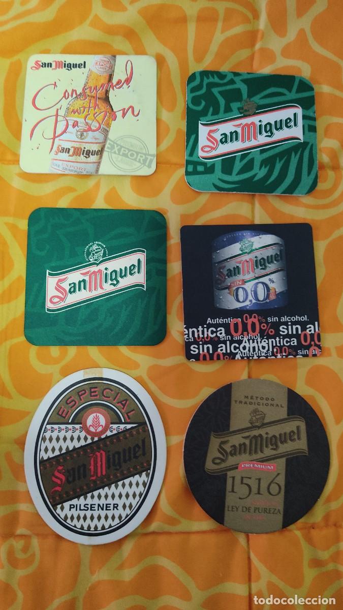 Coleccionismo de cervezas: 6 POSAVASOS CERVEZA SAN MIGUEL