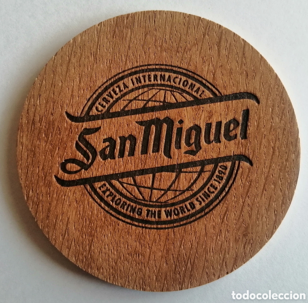 Coleccionismo de cervezas: POSAVASO SAN MIGUEL MADERA