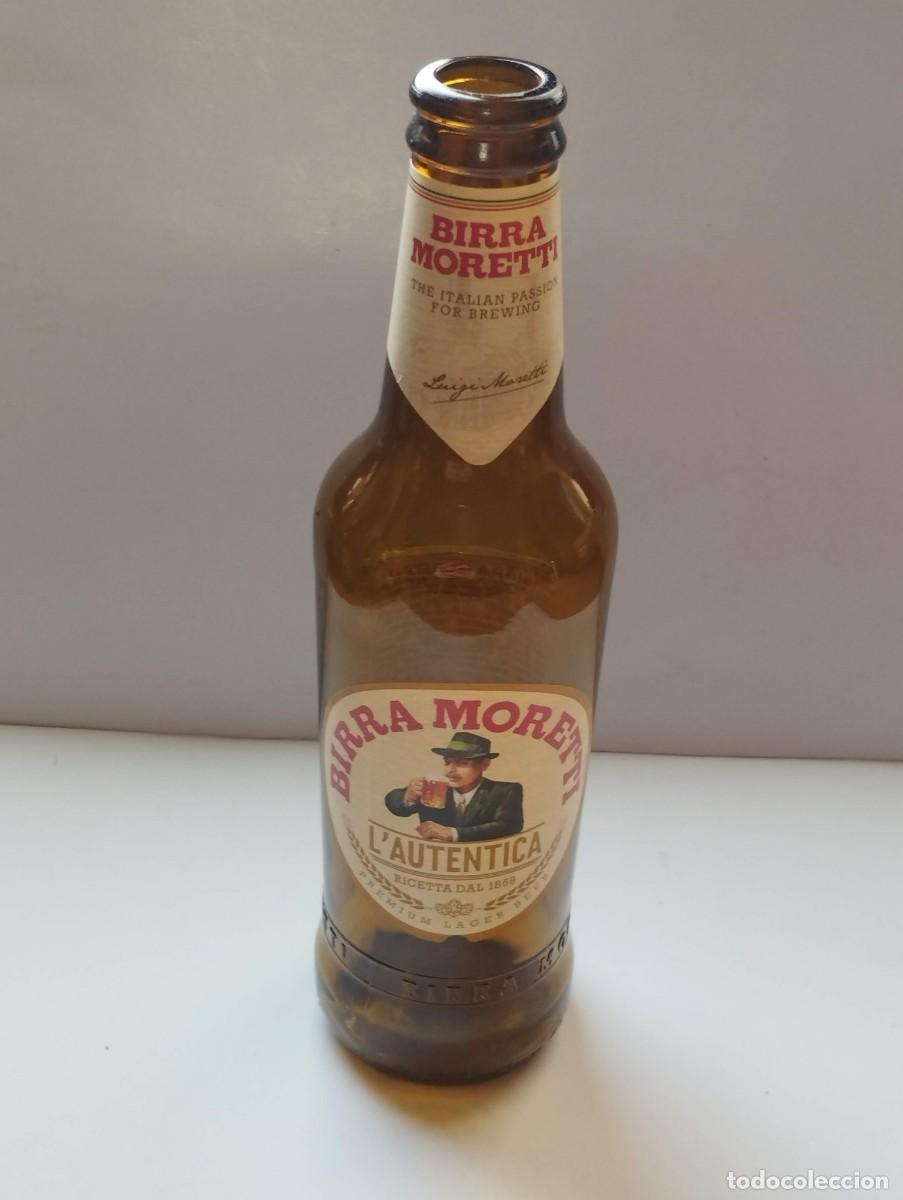 Collectable Beer: BOTELLA BOTELLIN TERCIO CERVEZA BIRRA MORETTI - SIN CHAPA- TAPA - TAPON CORONA