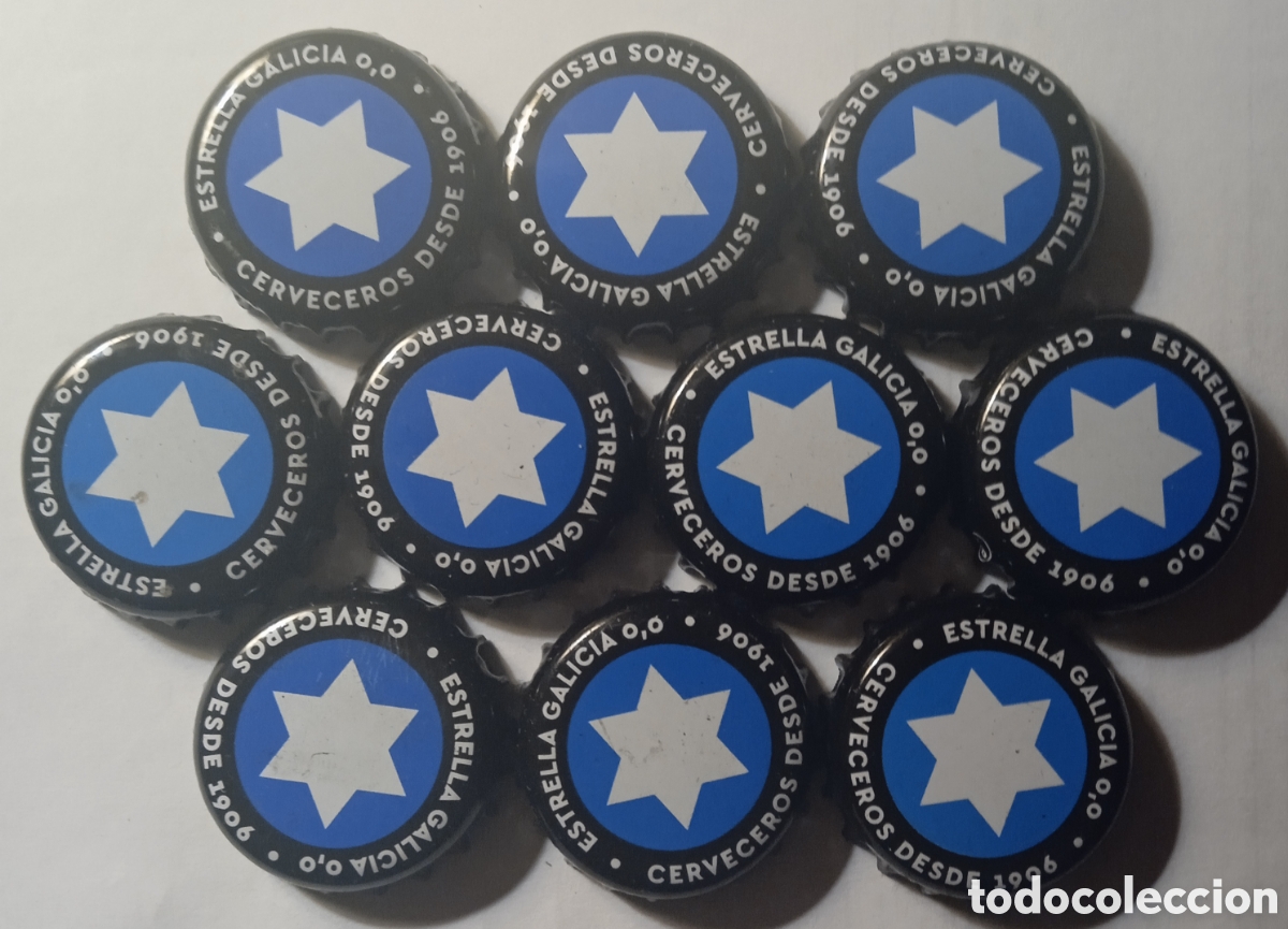 Coleccionismo de cervezas: LOTE CHAPAS ESTRELLA GALICIA 0,0