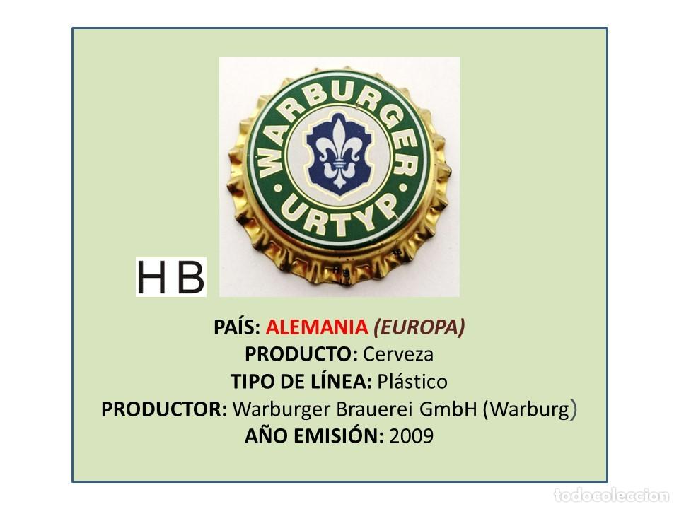 Coleccionismo de cervezas: TAPON CORONA CAPSULA CHAPA CERVEZA WARBURGER URTYP (ALEMANIA)