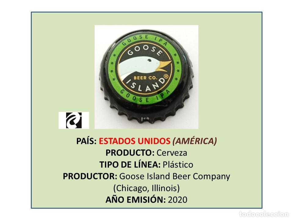 Coleccionismo de cervezas: TAPON CORONA CAPSULA CHAPA CERVEZA GOOSE IPA (ESTADOS UNIDOS)