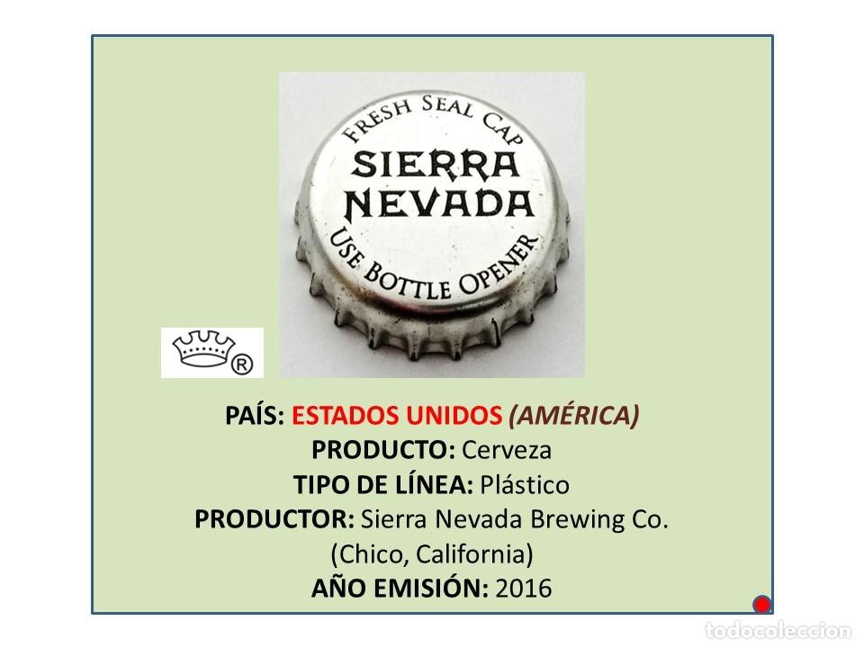 Coleccionismo de cervezas: TAPON CORONA CAPSULA CHAPA CERVEZA SIERRA NEVADA (ESTADOS UNIDOS)