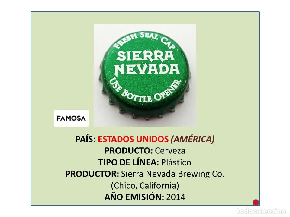 Coleccionismo de cervezas: TAPON CORONA CAPSULA CHAPA CERVEZA SIERRA NEVADA (ESTADOS UNIDOS)