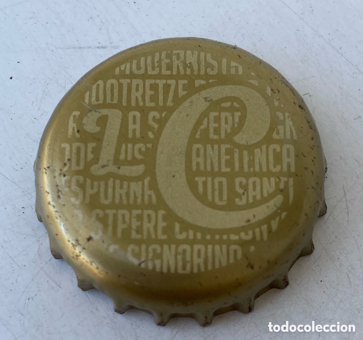 Collezionismo di birre: TAP&Oacute;N CORONA BEER CHAPA CERVEZA CERVESA LA CANETENCA (1). CANET DE MAR. ---LOTE N. 1782---CARMANJO