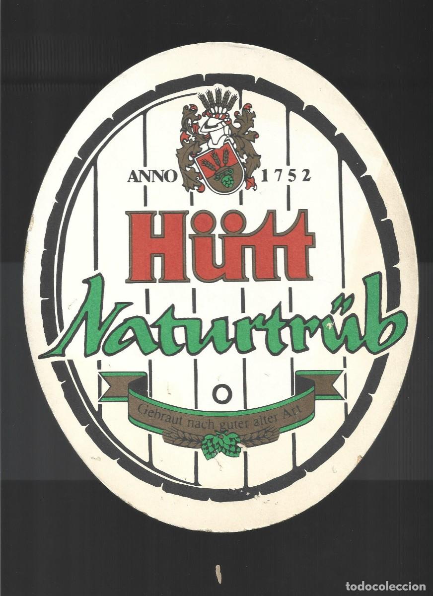 Collectable Beer: 1 POSA VASO DE CERVEZA ALEMANA HUTT GRANDE 24 CM. X 20 CM.
