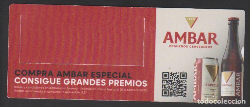 Coleccionismo de cervezas: publicidad estante supermercado cerveza AMBAR beer bier birra cerveja