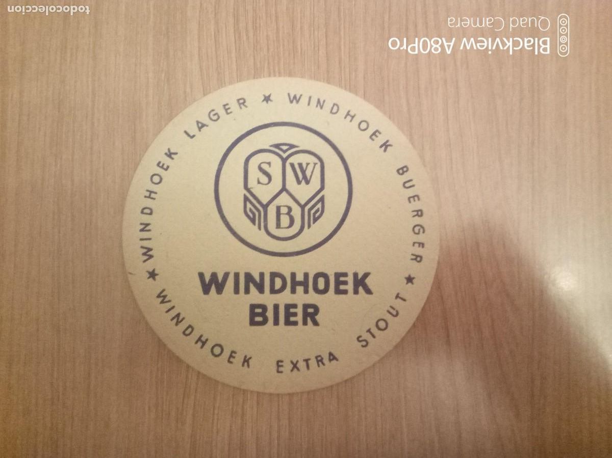 Colecionismo de cervejas: Posavaso cerveza Windhoek namibia