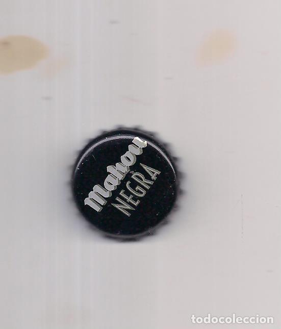 Coleccionismo de cervezas: Chapa de cerveza Mahou negra Z letras grises ribeteada dorado